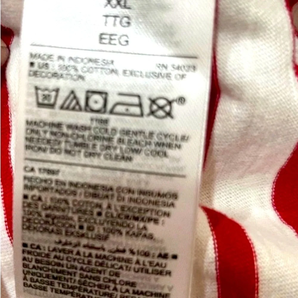 🌴 RED & WHITE STRIPED L/S TOP w/ Embroidered “LOVE YOU MORE” detail! 😍 - Picture 7 of 8